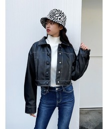 ENVYM | フェイクレザーステッチＪＫ(その他アウター)