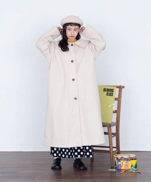 MERLOT(メルロー)の「ビッグセーラーカラーコート(その他アウター・レディース・ブラック/オレンジ/ナチュラル・FREE)」の16枚目の写真