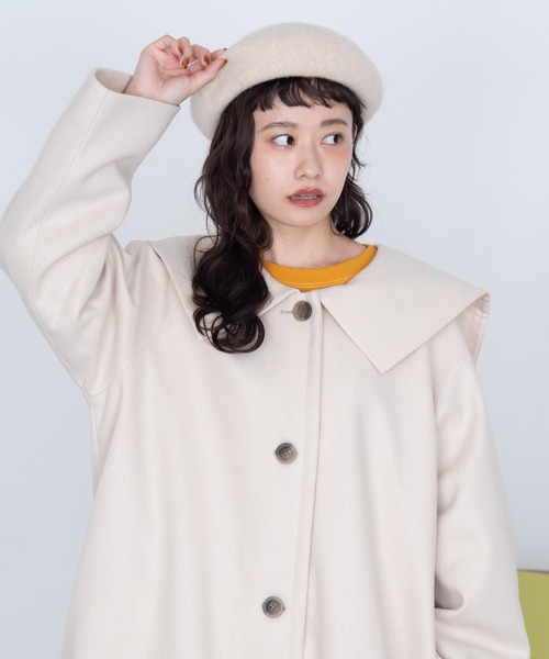 MERLOT(メルロー)の「ビッグセーラーカラーコート(その他アウター・レディース・ブラック/オレンジ/ナチュラル・FREE)」の18枚目の写真