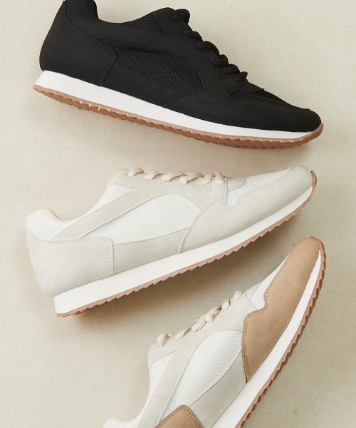 menue（メヌエ）の「コンビネーションスニーカー（スニーカー・レディース・オフホワイト/ブラック/ベージュ系その他・21.5cm/22.5cm/23.5cm/24.5cm/25.5cm/26.5cm）」の4枚目の写真