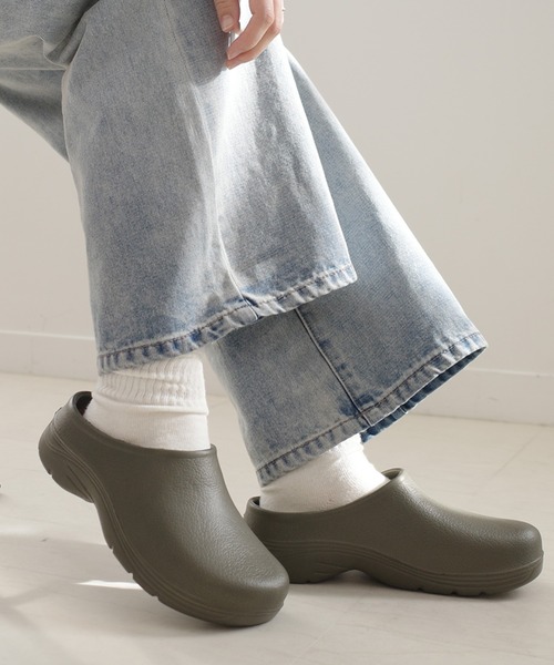 AmiAmi（アミアミ）の「EVAサボサンダル/スリッポン/スリッパ（スリッポン・レディース・ベージュ/カーキ/ブラック/ブラウン・S/L/LL/M/4L/3L/5L）」の18枚目の写真