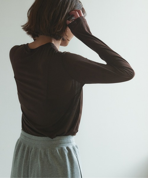 ベースレンジ ロングスリーブT バンブーT ダークブラウン S Baserange(ベースレンジ)/LONG SLEEVE TEE(ロングスリーブ