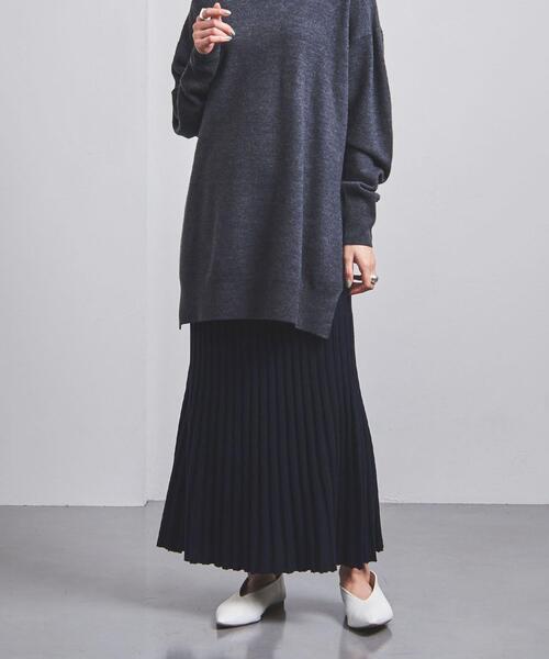 UNITED ARROWS（ユナイテッドアローズ）の「＜UNITED ARROWS＞FIT RIB フレアスカート B◆（スカート・レディース・ネイビー/ダークグレー/その他7/オフホワイト・38/36）」の4枚目の写真