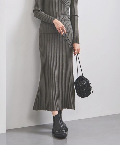 UNITED ARROWS（ユナイテッドアローズ）の「＜UNITED ARROWS＞FIT RIB フレアスカート B◆（スカート・レディース・ネイビー/ダークグレー/その他7/オフホワイト・38/36）」の16枚目の写真