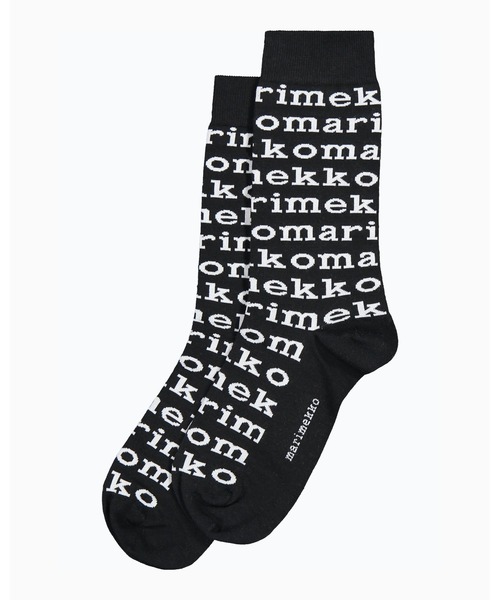 marimekko(マリメッコ)の「Logo / Salla socks(ソックス/靴下・レディース・ホワイト/ブラック・37/40/34)」の2枚目の写真