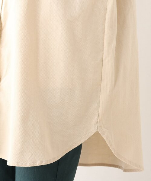 SHOO・LA・RUE（シューラルー）の「◆ピンタックコーデュロイシャツ（シャツ/ブラウス・レディース・ダークブラウン/オフホワイト/オリーブ・00）」の5枚目の写真