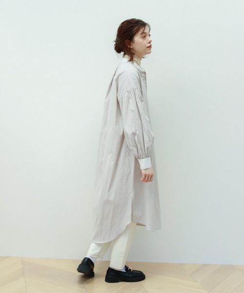 Birthday room（バースデイルーム）の「ストライプ配色ワンピース（シャツワンピース・レディース・ベージュ/レッド/ブルー/ネイビー・FREE）」の17枚目の写真