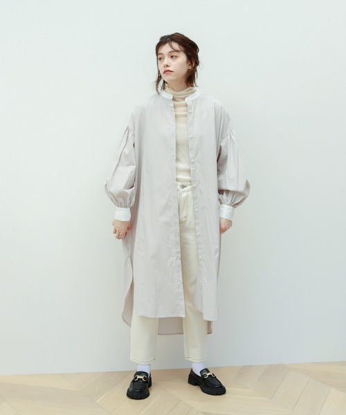 Birthday room（バースデイルーム）の「ストライプ配色ワンピース（シャツワンピース・レディース・ベージュ/レッド/ブルー/ネイビー・FREE）」の10枚目の写真