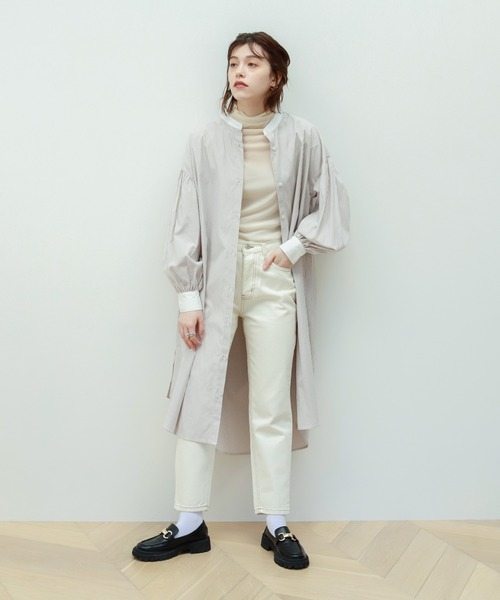 Birthday room（バースデイルーム）の「ストライプ配色ワンピース（シャツワンピース・レディース・ベージュ/レッド/ブルー/ネイビー・FREE）」の14枚目の写真