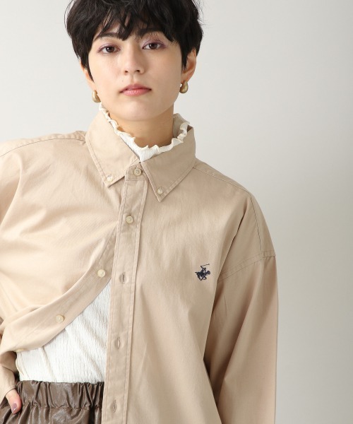 BEVERLY HILLS POLO CLUB（ビバリーヒルズポロクラブ）の「＜Beverlyhill's POLO CLUB＞刺繍オックスフォード/ビッグシャツ/235863（シャツ/ブラウス・メンズ・ホワイト/ブラック/ライトブルー/ベージュ/ネイビー・LARGE/X-LARGE）」の3枚目の写真