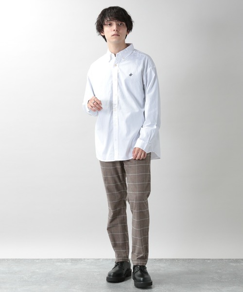 BEVERLY HILLS POLO CLUB（ビバリーヒルズポロクラブ）の「＜Beverlyhill's POLO CLUB＞刺繍オックスフォード/ビッグシャツ/235863（シャツ/ブラウス・メンズ・ホワイト/ブラック/ライトブルー/ベージュ/ネイビー・LARGE/X-LARGE）」の6枚目の写真