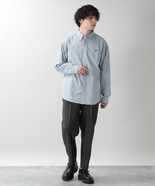 BEVERLY HILLS POLO CLUB（ビバリーヒルズポロクラブ）の「＜Beverlyhill's POLO CLUB＞刺繍オックスフォード/ビッグシャツ/235863（シャツ/ブラウス・メンズ・ホワイト/ブラック/ライトブルー/ベージュ/ネイビー・LARGE/X-LARGE）」の11枚目の写真