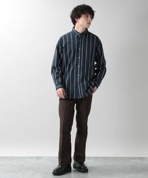 BEVERLY HILLS POLO CLUB（ビバリーヒルズポロクラブ）の「＜Beverlyhill's POLO CLUB＞刺繍オックスフォード/ビッグシャツ/235863（シャツ/ブラウス・メンズ・ホワイト/ブラック/ライトブルー/ベージュ/ネイビー・LARGE/X-LARGE）」の12枚目の写真