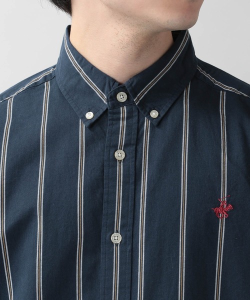 BEVERLY HILLS POLO CLUB（ビバリーヒルズポロクラブ）の「＜Beverlyhill's POLO CLUB＞刺繍オックスフォード/ビッグシャツ/235863（シャツ/ブラウス・メンズ・ホワイト/ブラック/ライトブルー/ベージュ/ネイビー・LARGE/X-LARGE）」の16枚目の写真