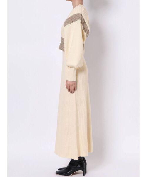 LAGUNAMOON（ラグナムーン）の「ベストレイヤードニットワンピース（ワンピース・レディース・アイボリー/ライトブルー/ベージュ・SMALL/MEDIUM）」の18枚目の写真