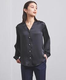 UNITED ARROWS | ＜UNITED ARROWS＞P STN PL Vネック ブラウス B(シャツ/ブラウス)