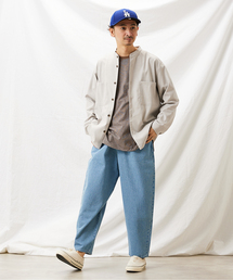 TR STRECH バンドカラーシャツジャケット