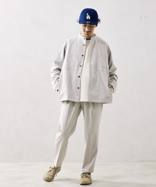 JOURNAL STANDARD relume(ジャーナルスタンダード レリューム)の「TR STRECH バンドカラーシャツジャケット(シャツ/ブラウス・メンズ・ブラック/ブラウン/グレー・MEDIUM/LARGE)」の18枚目の写真