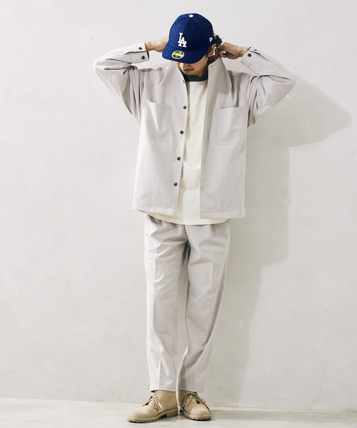 JOURNAL STANDARD relume(ジャーナルスタンダード レリューム)の「TR STRECH バンドカラーシャツジャケット(シャツ/ブラウス・メンズ・ブラック/ブラウン/グレー・MEDIUM/LARGE)」の20枚目の写真