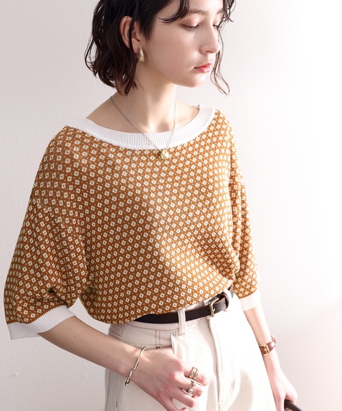 classicalelf（クラシカルエルフ）の「一目惚れ、2wayジャガードニットカーディガン（カーディガン/ボレロ・レディース・ブラック/ベージュ/パープル/ブルー/グリーン/キャメル・SMALL/MEDIUM/LARGE/X-LARGE）」の12枚目の写真