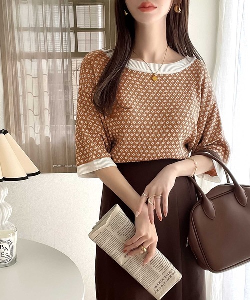 classicalelf（クラシカルエルフ）の「一目惚れ、2wayジャガードニットカーディガン（カーディガン/ボレロ・レディース・ブラック/ベージュ/パープル/ブルー/グリーン/キャメル・SMALL/MEDIUM/LARGE/X-LARGE）」の21枚目の写真