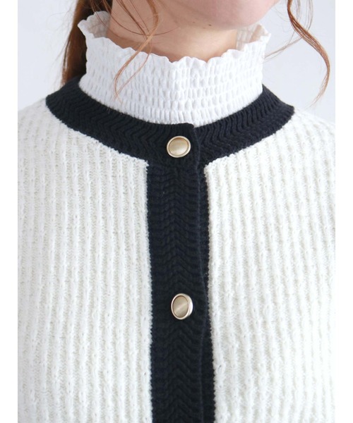 Te chichi(テチチ)の「シャーリングネックシアーカットソー(Tシャツ/カットソー・レディース・ブラック/ベージュ/オフホワイト・フリ-)」の2枚目の写真