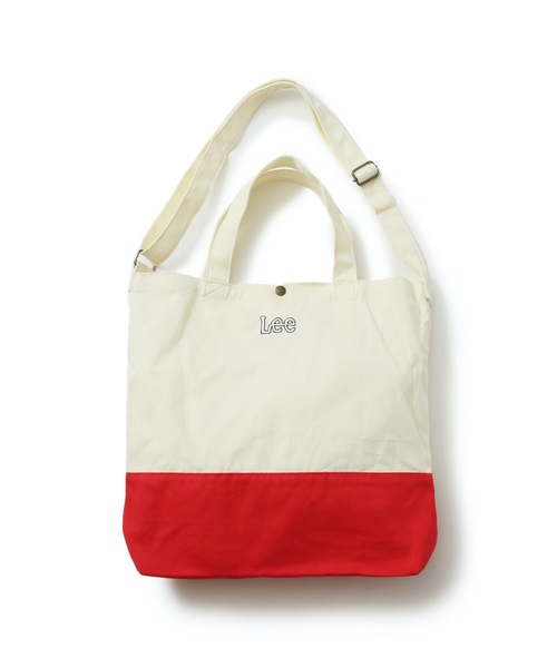 セール Lee リー 2way キャンバスバイカラー ショルダーバッグ トートバッグ ワンポイントブランドロゴ刺繍 トートバッグ Lee リー のファッション通販 Zozotown