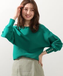 DRESKIP | 【新作】もちもちガ－タ－袖口ボタンニット(ニット/セーター)