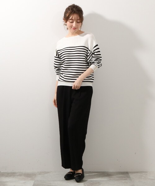 DRESKIP(ドレスキップ)の「◆もちもちガ-タ-袖口ボタンニット(ニット/セーター・レディース・グリーン/ブラック系2/アイボリー/レモンイエロー・03/02/04)」の9枚目の写真