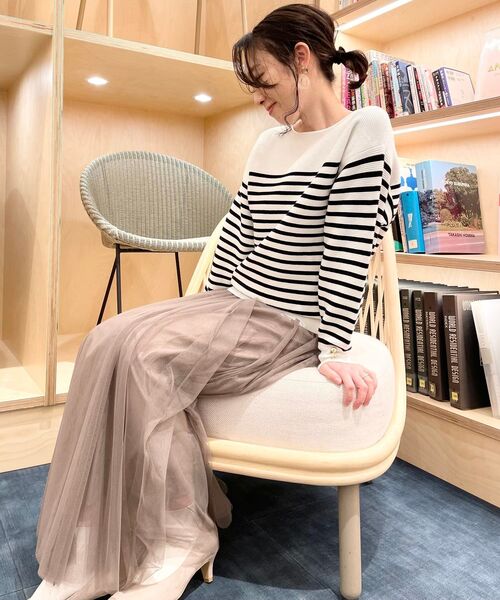 DRESKIP(ドレスキップ)の「◆もちもちガ-タ-袖口ボタンニット(ニット/セーター・レディース・グリーン/ブラック系2/アイボリー/レモンイエロー・03/02/04)」の11枚目の写真