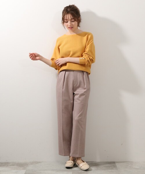 DRESKIP(ドレスキップ)の「◆もちもちガ-タ-袖口ボタンニット(ニット/セーター・レディース・グリーン/ブラック系2/アイボリー/レモンイエロー・03/02/04)」の15枚目の写真