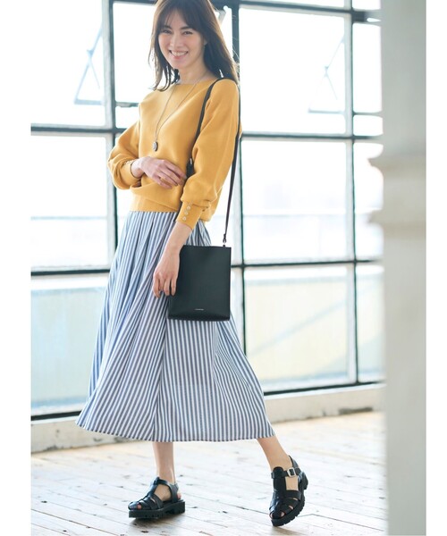 DRESKIP(ドレスキップ)の「◆もちもちガ-タ-袖口ボタンニット(ニット/セーター・レディース・グリーン/ブラック系2/アイボリー/レモンイエロー・03/02/04)」の20枚目の写真