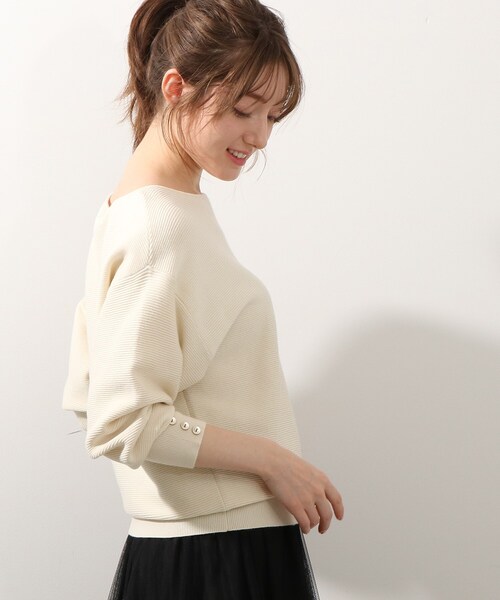 DRESKIP(ドレスキップ)の「◆もちもちガ-タ-袖口ボタンニット(ニット/セーター・レディース・グリーン/ブラック系2/アイボリー/レモンイエロー・03/02/04)」の21枚目の写真