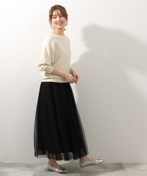 DRESKIP(ドレスキップ)の「◆もちもちガ-タ-袖口ボタンニット(ニット/セーター・レディース・グリーン/ブラック系2/アイボリー/レモンイエロー・03/02/04)」の22枚目の写真