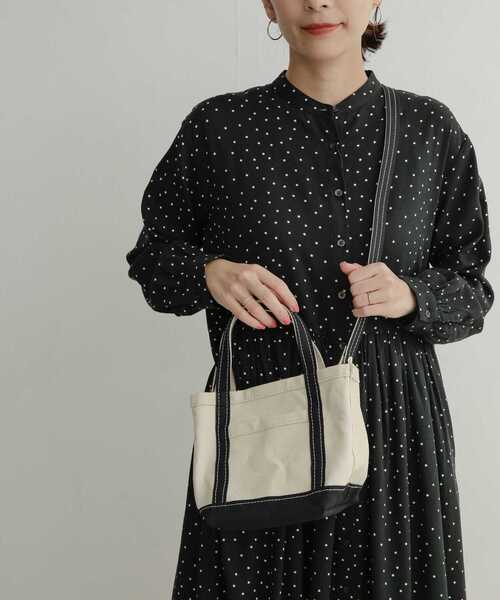 URBAN RESEARCH DOORS（アーバンリサーチドアーズ）の「交野カバン×DOORS 帆布ミニトート（ハンドバッグ・レディース・ベージュ/ネイビー/ピンク系その他/グリーン系その他・ONE）」の4枚目の写真