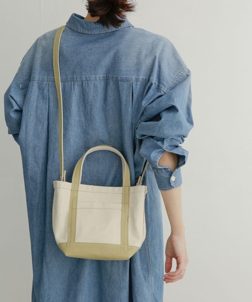 URBAN RESEARCH DOORS（アーバンリサーチドアーズ）の「交野カバン×DOORS 帆布ミニトート（ハンドバッグ・レディース・ベージュ/ネイビー/ピンク系その他/グリーン系その他・ONE）」の9枚目の写真