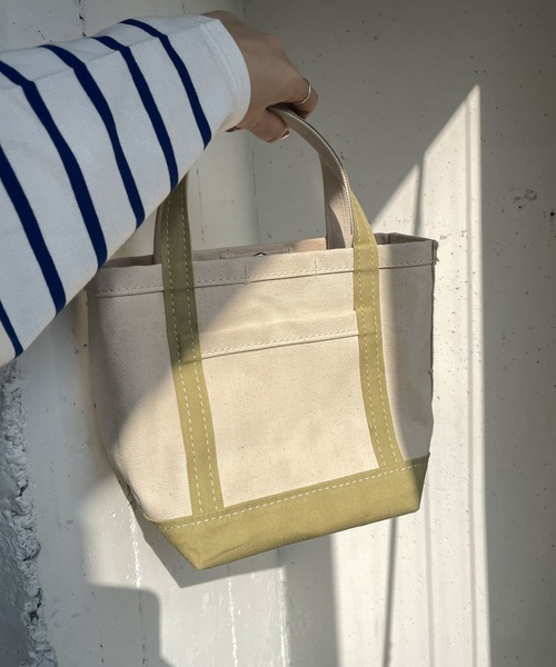 URBAN RESEARCH DOORS（アーバンリサーチドアーズ）の「交野カバン×DOORS 帆布ミニトート（ハンドバッグ・レディース・ベージュ/ネイビー/ピンク系その他/グリーン系その他・ONE）」の11枚目の写真