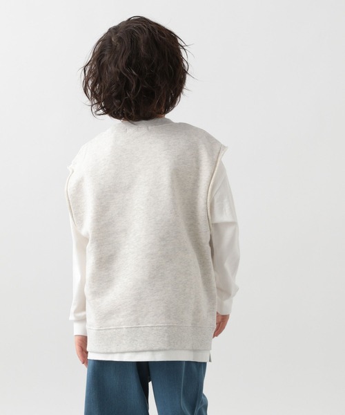 GLOBAL WORK（グローバルワーク）の「キッズ/ヘビロッTEEベストレイヤ－/269108（Tシャツ/カットソー・キッズ・オフホワイト/グリーン・110cm/100cm/120cm/130cm/140cm/150cm/160cm）」の4枚目の写真