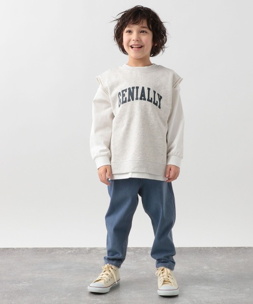 GLOBAL WORK（グローバルワーク）の「キッズ/ヘビロッTEEベストレイヤ－/269108（Tシャツ/カットソー・キッズ・オフホワイト/グリーン・110cm/100cm/120cm/130cm/140cm/150cm/160cm）」の5枚目の写真