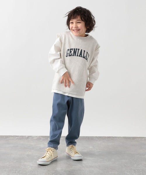 GLOBAL WORK（グローバルワーク）の「キッズ/ヘビロッTEEベストレイヤ－/269108（Tシャツ/カットソー・キッズ・オフホワイト/グリーン・110cm/100cm/120cm/130cm/140cm/150cm/160cm）」の7枚目の写真