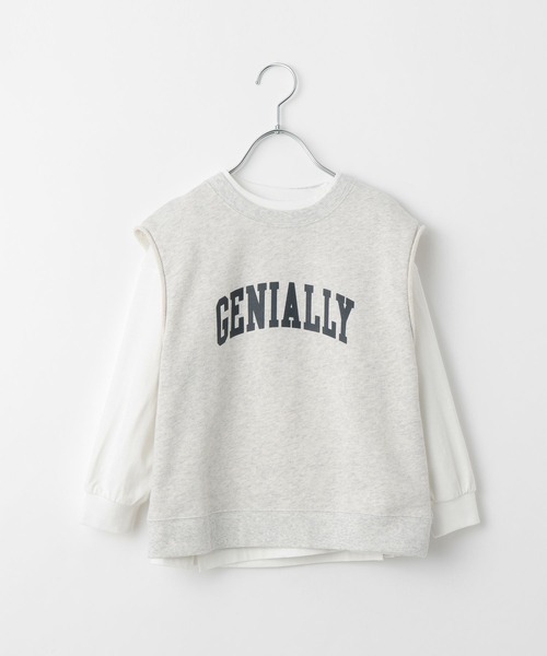 GLOBAL WORK（グローバルワーク）の「キッズ/ヘビロッTEEベストレイヤ－/269108（Tシャツ/カットソー・キッズ・オフホワイト/グリーン・110cm/100cm/120cm/130cm/140cm/150cm/160cm）」の8枚目の写真