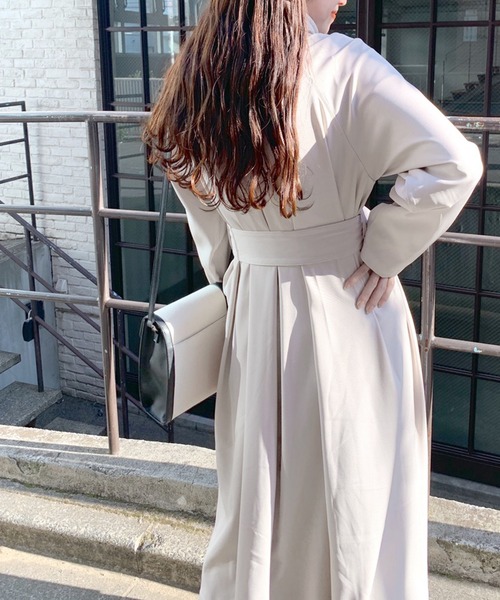 OLIVE des OLIVE（オリーブデオリーブ）の「【WEB限定】ステンカラートレンチコート/スプリングコート/春アウター（トレンチコート・レディース・ベージュ/アイボリー・FREE）」の5枚目の写真