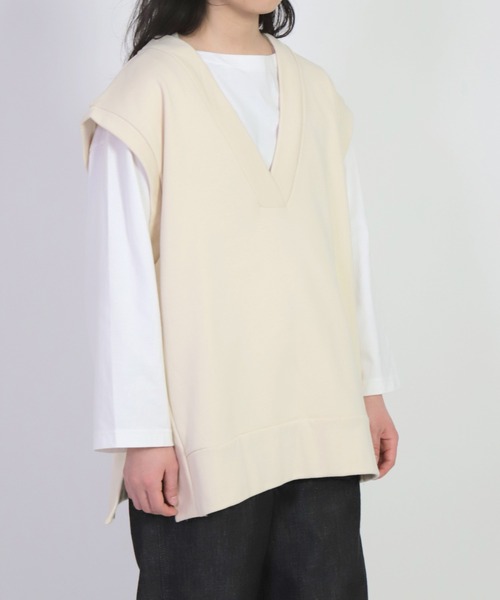 ARTEPOVERA（アルテポーヴェラ）の「[ARTE POVERA] 21sp09 30/裏毛 ベスト（Tシャツ/カットソー・レディース・ホワイト系その他・FREE）」の2枚目の写真