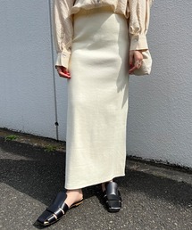 SHENERY | 【WEB限定カラー：オレンジ】リブロングスカート(スカート)