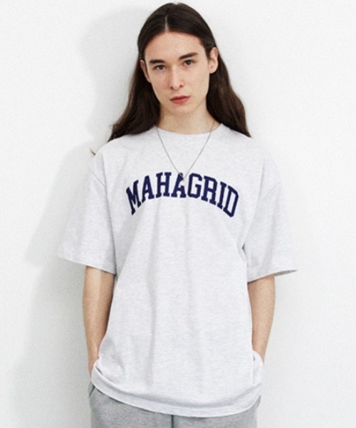 MAHAGRID(マハグリッド)の「『mahagrid/マハグリッド』VARSITY LOGO TEE/ヴァーシティ ロゴ Tシャツ 半袖 カットソー(Tシャツ/カットソー・レディース・ホワイト/ライトグレー/ブラック/グリーン・M/L/XL)」の21枚目の写真