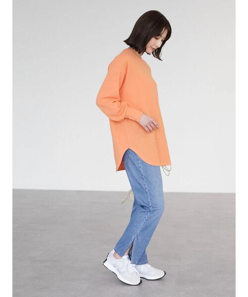 Green　Parks（グリーンパークス）の「カラーワッフルロンT（Tシャツ/カットソー・レディース・オレンジ/ブルー/ピンク・FREE）」の5枚目の写真