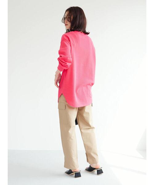 Green　Parks（グリーンパークス）の「カラーワッフルロンT（Tシャツ/カットソー・レディース・オレンジ/ブルー/ピンク・FREE）」の14枚目の写真