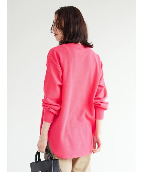 Green　Parks（グリーンパークス）の「カラーワッフルロンT（Tシャツ/カットソー・レディース・オレンジ/ブルー/ピンク・FREE）」の16枚目の写真