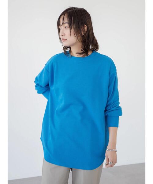 Green　Parks（グリーンパークス）の「カラーワッフルロンT（Tシャツ/カットソー・レディース・オレンジ/ブルー/ピンク・FREE）」の17枚目の写真