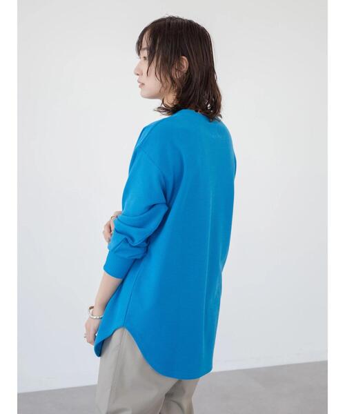 Green　Parks（グリーンパークス）の「カラーワッフルロンT（Tシャツ/カットソー・レディース・オレンジ/ブルー/ピンク・FREE）」の18枚目の写真